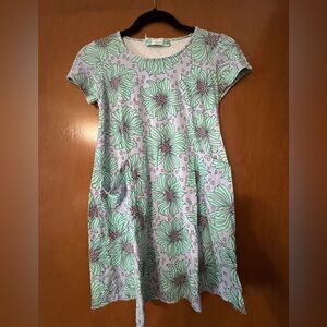 Fighting Eel x Jana Lam Kids Dress - Green and White Floral